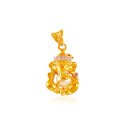 22K Gold Ganesha Pearl Pendant  - Click here to buy online - 384 only..