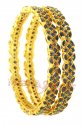 22Kt Gold Sapphire Bangles - Click here to buy online - 2,157 only..
