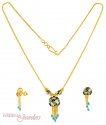 22K Gold Necklace Set - Click here to buy online - 569 only..