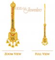 22K Gold Tikka (3 Tone Filiggree Work) - Click here to buy online - 313 only..