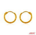 22 kt Gold Hoop Earrings - Click here to buy online - 216 only..