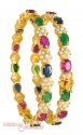 22Kt Gold Navratan Bangles - Click here to buy online - 1,247 only..