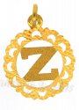 22Kt Initial Pendant (Z) - Click here to buy online - 95 only..