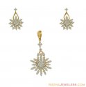 Diamond Pendant Set (Sunburst) - Click here to buy online - 2,718 only..