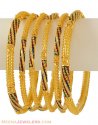 22k Gold enamel paint bangles