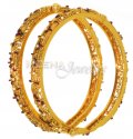 22 Kt Gold Bangles With Meenakari, 2 pcs - Click here to buy online - 2,059 only..