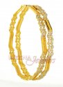 22Kt Gold Two Tone Bangles  - Click here to buy online - 1,151 only..