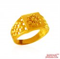 22k Gold Ring (Initial M) - Click here to buy online - 833 only..