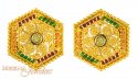 22Kt Earrings with enamel and CZ - Click here to buy online - 272 only..