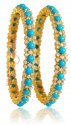 22Kt Bangle with Turquoise - Click here to buy online - 1,690 only..
