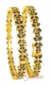 Gold Bangles with Sapphire - Click here to buy online - 2,042 only..