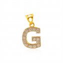 22Kt Gold Pendant with Initial(G) - Click here to buy online - 364 only..