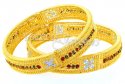 22Kt Gold Three tone Kadas - Click here to buy online - 1,829 only..