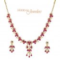 Click here to View - Ruby and CZ Necklace Set 