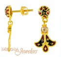 Gold MeenaKari Earrings - Click here to buy online - 150 only..