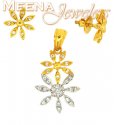 22Kt Gold Signity Pendant Set - Click here to buy online - 343 only..