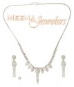 22Kt White Gold Necklace Set - Click here to buy online - 866 only..