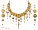 22K Antique Necklace Set - Click here to buy online - 4,237 only..