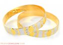 Gold Laser Two tone Bangle - Click here to buy online - 2,444 only..