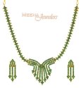 Designer Emerald Necklace Set - Click here to buy online - 1,877 only..