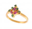 Click here to View - 22Kt Gold Ruby and Emerald Ring 
