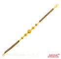 22Kt Antique Gold BlkBeads Bracelet - Click here to buy online - 891 only..