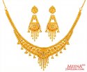 22 Karat Gold Necklace  Set - Click here to buy online - 3,082 only..