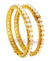 Gold Bangle with Pearl - Click here to buy online - 2,162 only..