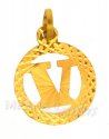 22Kt Gold Initial Pendant - Click here to buy online - 53 only..