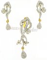 Genuine Diamond Pendant Set - Click here to buy online - 1,462 only..