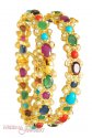 Click here to View - 22Kt Gold Navratan Bangles 