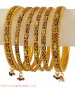 22K Gold Antique Bangle Set