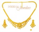 Click here to View - 22K Yellow Gold Three Piece Necklace Set 