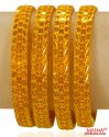  22Kt Gold Bangles 4pc - Click here to buy online - 4,098 only..