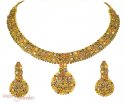 22Kt Gold Antique Necklace Set - Click here to buy online - 2,341 only..