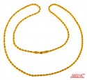 22 Kt Hollow Rope Chain (20 Inches) - Click here to buy online - 354 only..