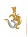 Click here to View - 22Kt Two tone Om Pendant 
