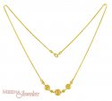 22kt Gold Chain with CZ - Click here to buy online - 246 only..