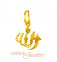 Allah Pendant 22Karat Gold - Click here to buy online - 44 only..