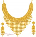 22Kt Bridal Necklace Set - Click here to buy online - 3,706 only..