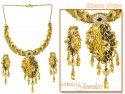 Gold Designer Antique Necklace - Click here to buy online - 3,384 only..