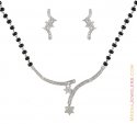 White Gold Diamond Mangalsutra Set - Click here to buy online - 2,869 only..