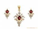 Fancy Diamond Pendant Set - Click here to buy online - 3,148 only..