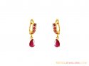 22k Fancy Ruby  Clip On Earrings 