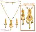 Antique Designer Gold Necklace Set - Click here to buy online - 1,541 only..