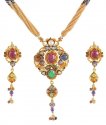 22Kt Antique Pendant Set - Click here to buy online - 1,456 only..