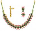 Emerald, Ruby, Sapphire Necklace - Click here to buy online - 1,640 only..