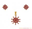 Click here to View - Ruby Pendant Set in 22 kt 