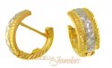 Two Tone Clip On Earrings - Click here to buy online - 162 only..