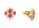 22 Kt Gold Tops With Ruby And CZ - Click here to buy online - 298 only..